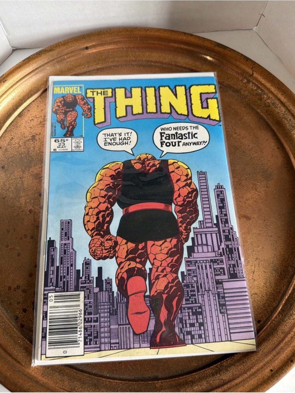 Marvel The Thing Comic - Blue Yellow Orange Cover Art